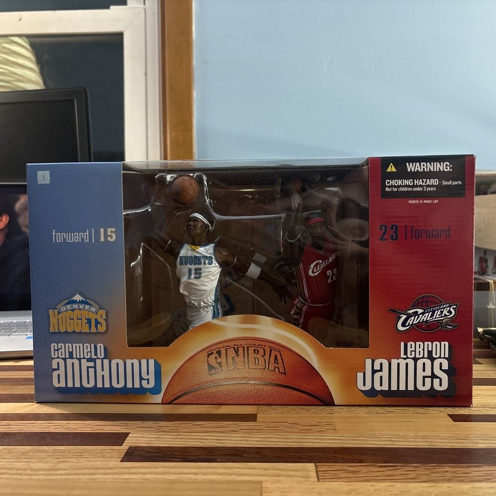 NEW - Lebron James Carmelo Anthony Mcfarlane Figure 2 Pack Cavaliers Nuggets NIB